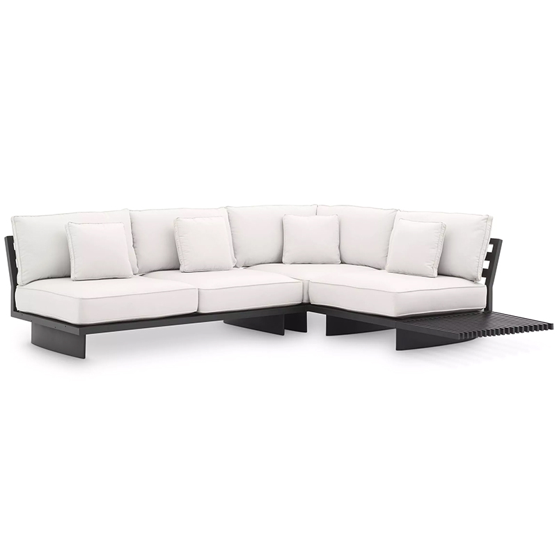 Модульный диван Eichholtz Sofa Royal Palm Белый Черный Черный Белый в Кирове | Loft Concept 