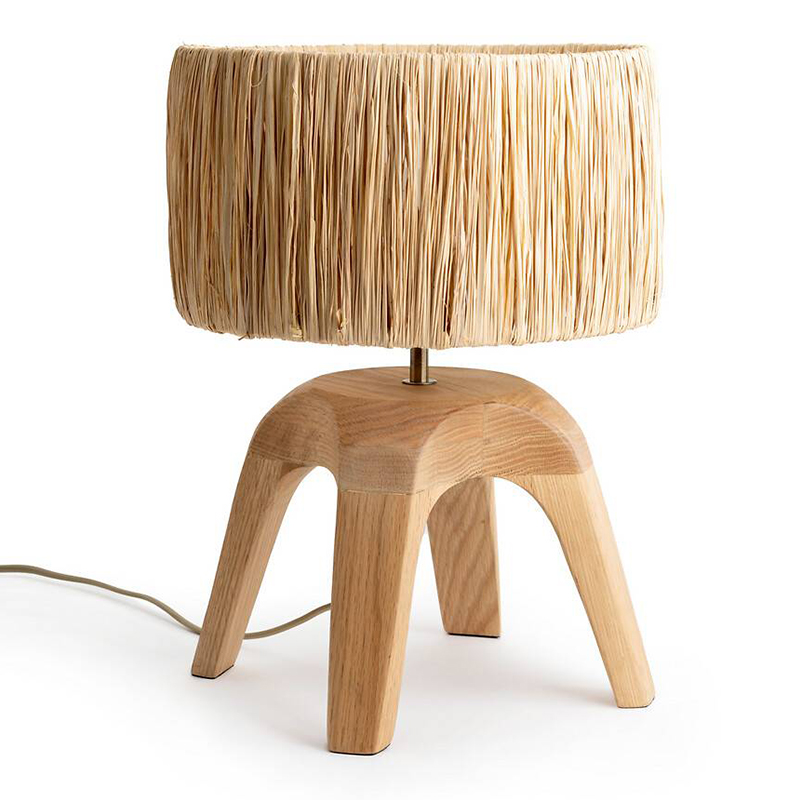Настольная лампа Sander Wicker 4 legs Древесина в Кирове | Loft Concept 