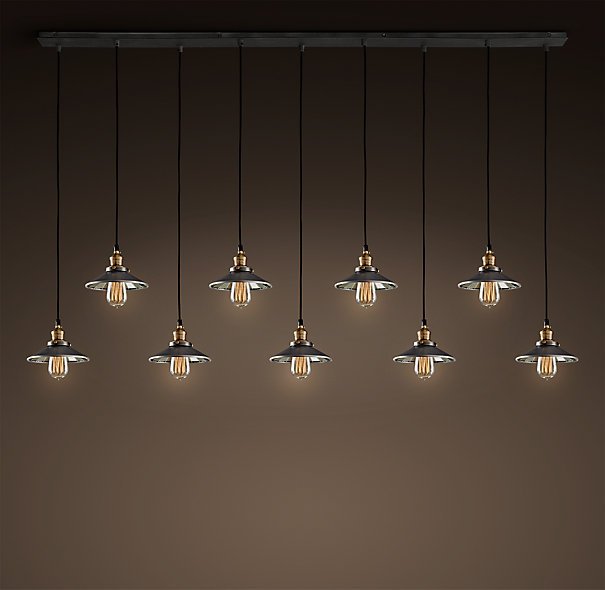 Люстра Loft Cone Pendant Reflector 9 Line Черный Люстра Loft Cone Pendant Reflector 9 Line Черный в Кирове | Loft Concept