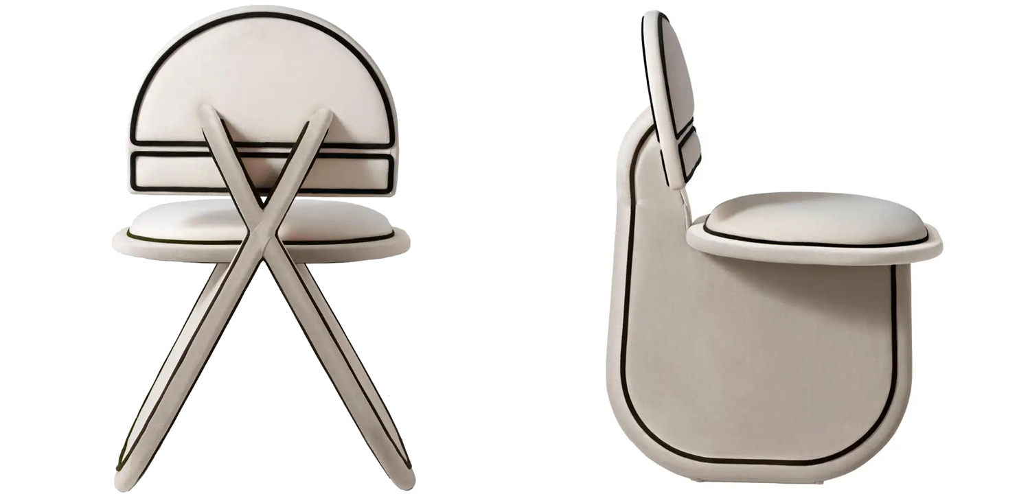 Дизайнерский Стул Chair Armchair Velvet Grey Dovain Studio Design Sergio Prieto Deco Upholstered - фото