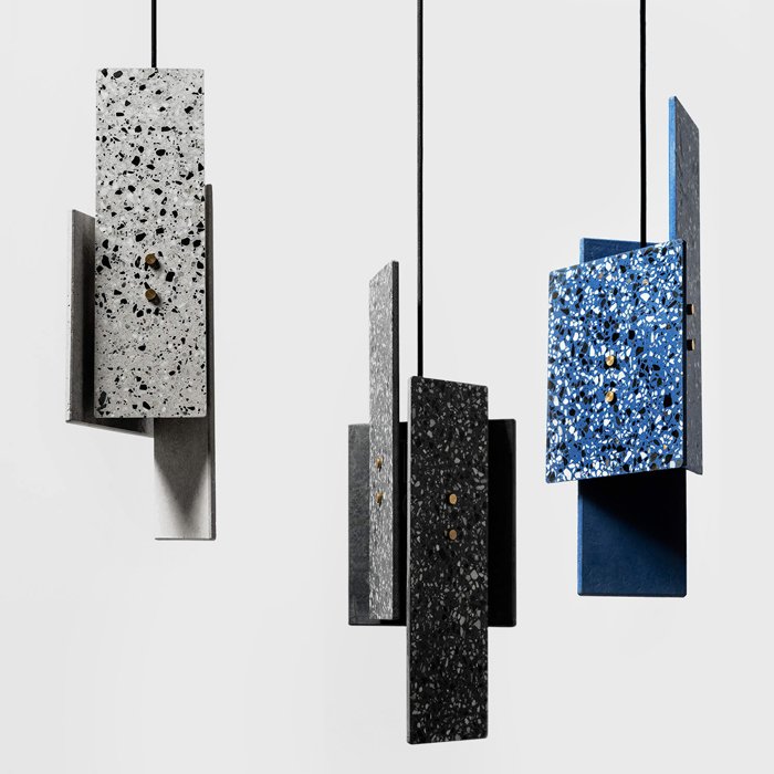Подвесной светильник Granite Pendant Черный Синий Серый Подвесной светильник Granite Pendant Черный Синий Серый в Кирове | Loft Concept