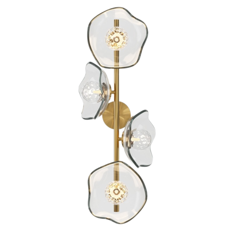 Бра Lots of transparent lotuses Латунь Бра Lots of transparent lotuses Латунь в Кирове | Loft Concept