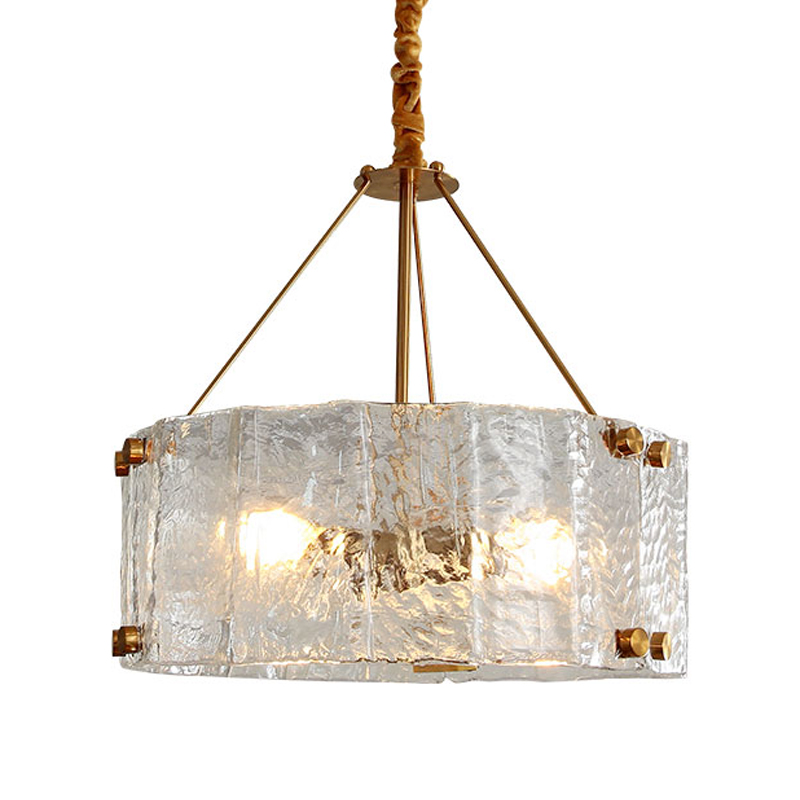 Люстра Portsmouth Glass Chandelier Латунь Прозрачный Люстра Portsmouth Glass Chandelier Латунь Прозрачный в Кирове | Loft Concept
