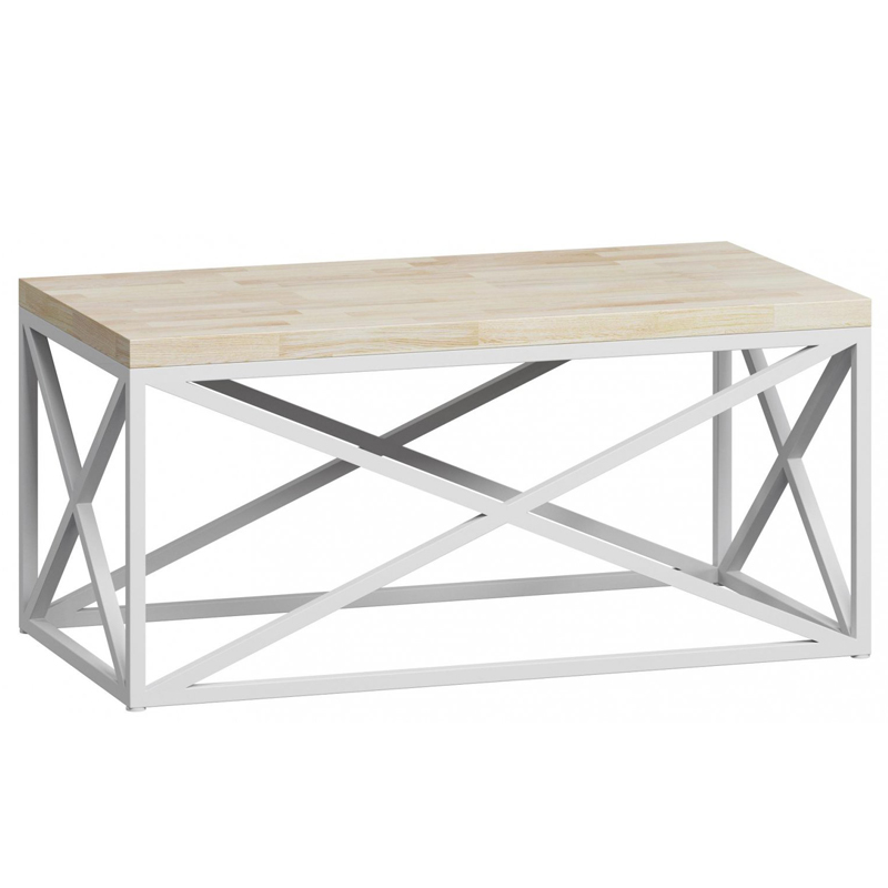 Кофейный стол Industrial Oak Geometric Coffee Table white Белый в Кирове | Loft Concept 