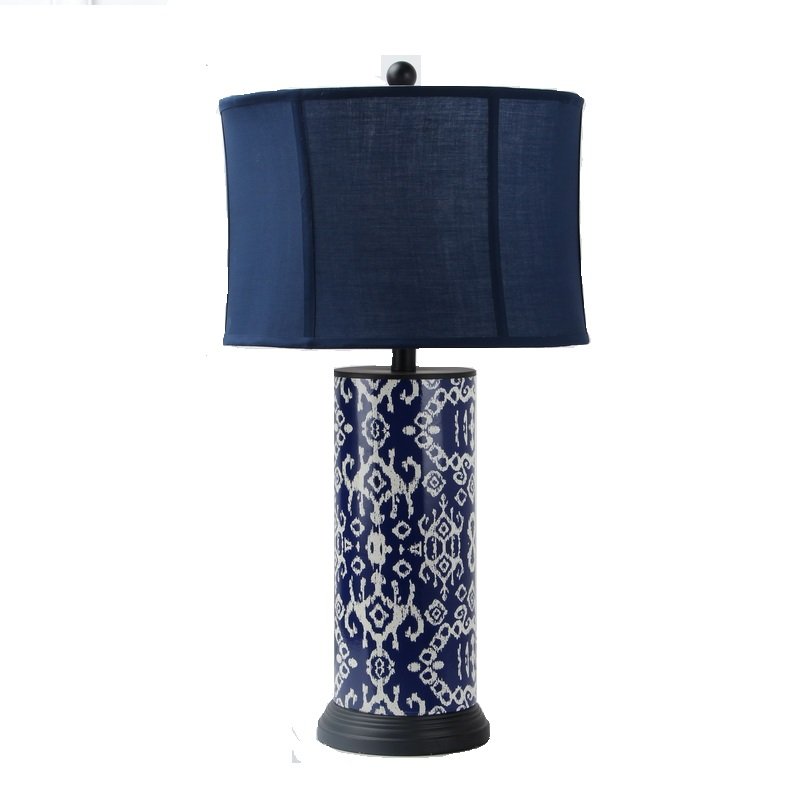 Настольная лампа Deep Blue Table Lamp Синий Белый Настольная лампа Deep Blue Table Lamp Синий Белый в Кирове | Loft Concept