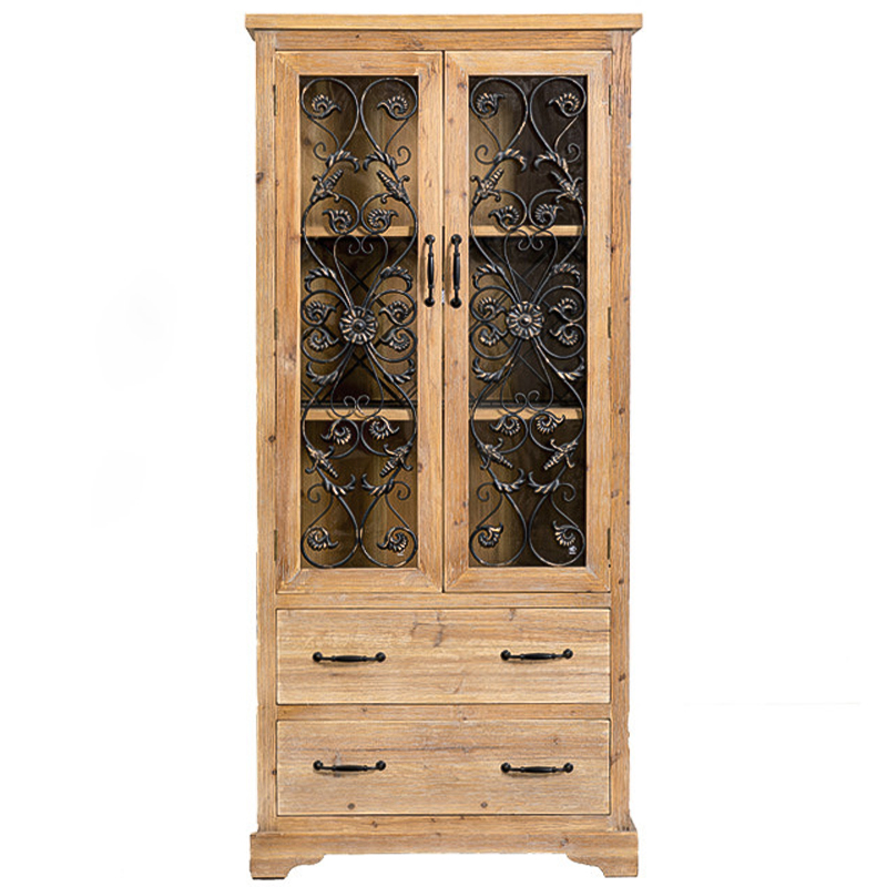 Шкаф Filibert Provence Wood Cabinet Коричневый Черный Прозрачное Стекло Древесина Шкаф Filibert Provence Wood Cabinet Коричневый Черный Прозрачное Стекло Древесина в Кирове | Loft Concept
