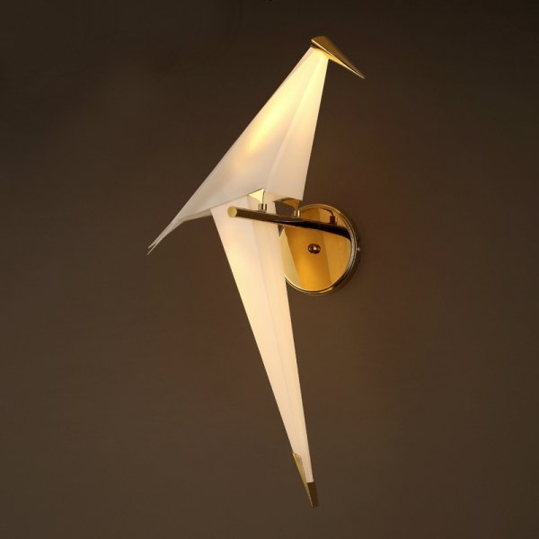 Бра Origami Bird Bra Бежево-серый Золотой Бра Origami Bird Bra Бежево-серый Золотой в Кирове | Loft Concept