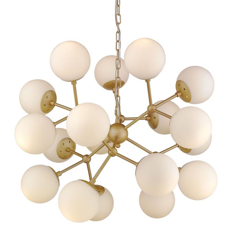 Люстра Berries Chandelier white matt 75 Золотой Белое матовое стекло Люстра Berries Chandelier white matt 75 Золотой Белое матовое стекло в Кирове | Loft Concept