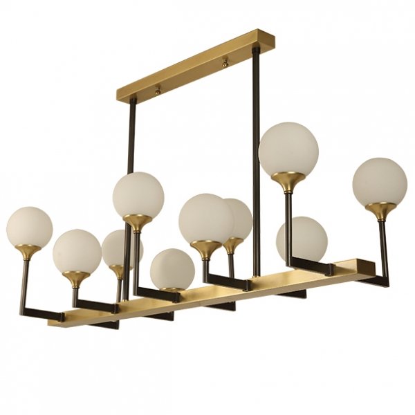 Люстра Ball Valley Chandelier 10 Белый Латунь Люстра Ball Valley Chandelier 10 Белый Латунь в Кирове | Loft Concept