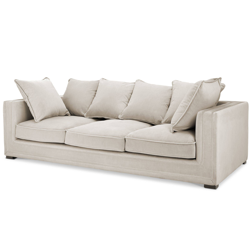 Диван Eichholtz Sofa Menorca Stone grey Бежево-серый Черный Диван Eichholtz Sofa Menorca Stone grey Бежево-серый Черный в Кирове | Loft Concept