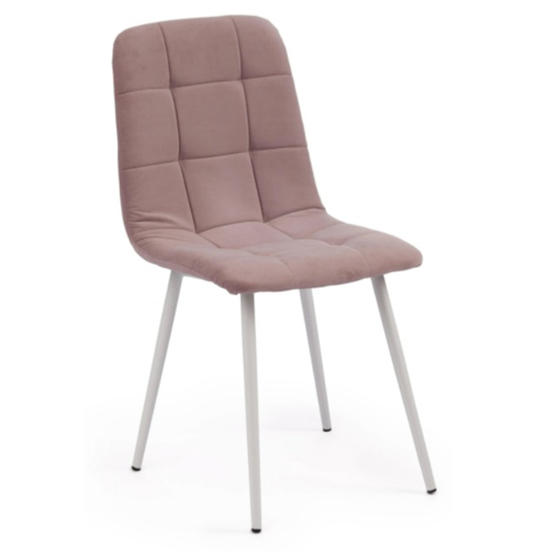 Стул Nancy Velour Smoky Rose Chair Дымчатая Роза Белый Стул Nancy Velour Smoky Rose Chair Дымчатая Роза Белый в Кирове | Loft Concept