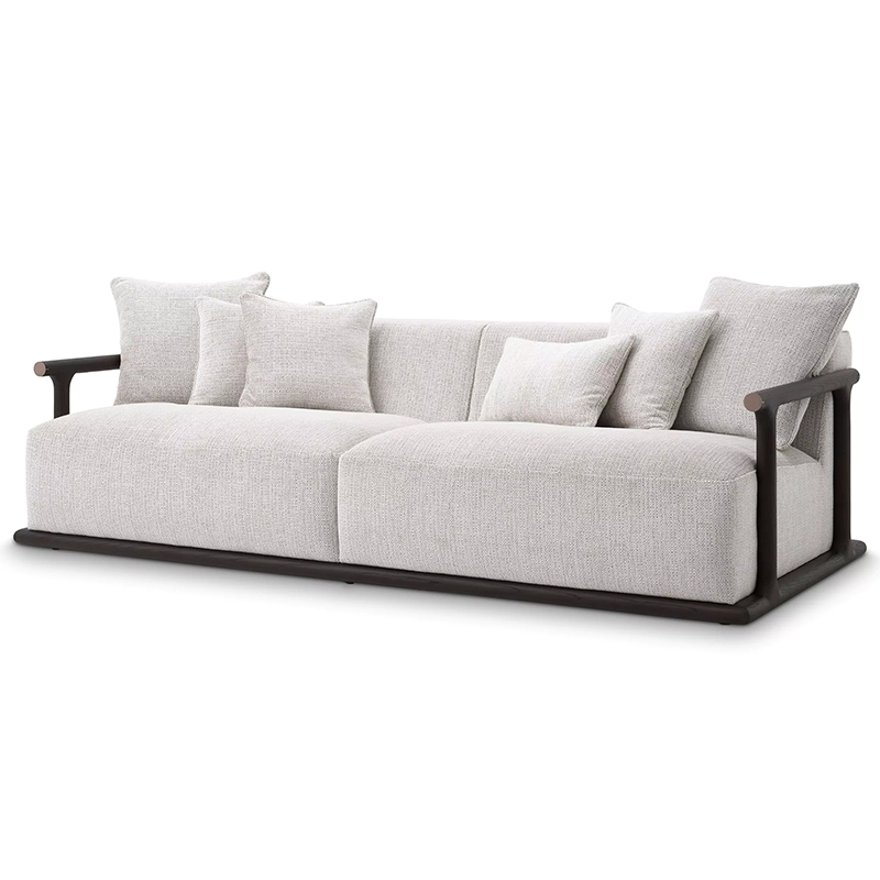 Диван Eichholtz Sofa Libero Светло-серый Коричневый Диван Eichholtz Sofa Libero Светло-серый Коричневый в Кирове | Loft Concept