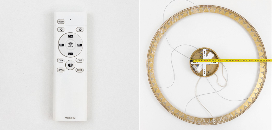 Круглая Люстра Кольцо Хрусталь диаметр 80 см RING Saturno Not Baroncelli Brass  - фото №3