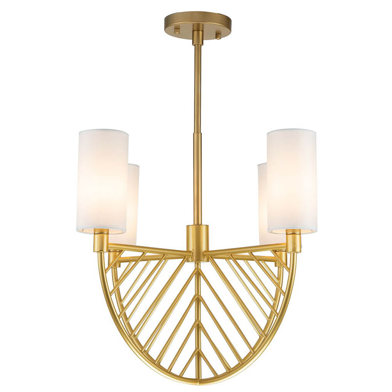 Люстра Arch Lattice Chandelier 4 матовое золото Белый Люстра Arch Lattice Chandelier 4 матовое золото Белый в Кирове | Loft Concept
