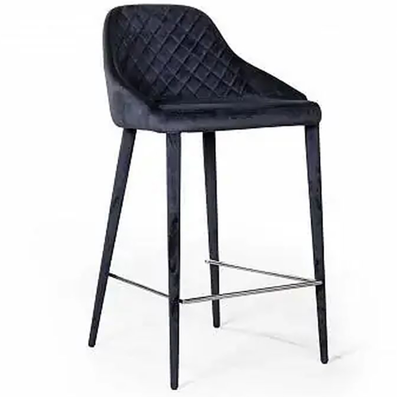 Стул Douglas Rhombus Bar stool Черный Велюр Черный в Кирове | Loft Concept 