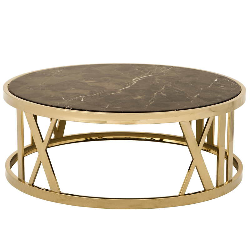 Кофейный стол Eichholtz Coffee Table Baccarat Глянцевое золото Коричневый Кофейный стол Eichholtz Coffee Table Baccarat Глянцевое золото Коричневый в Кирове | Loft Concept