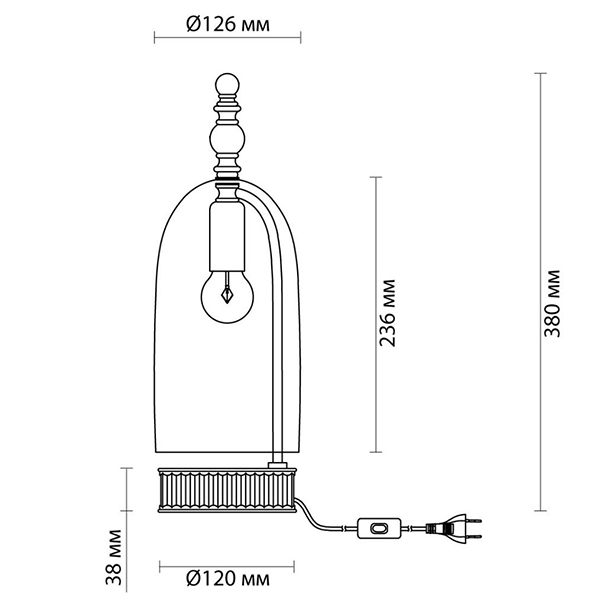 Настольная лампа Glass Dome Bronze Настольная лампа Glass Dome Bronze в Кирове