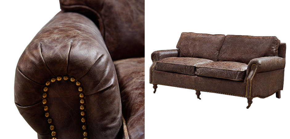 Диван RH CLASSIC LANCASTER Brown leather double Диван RH CLASSIC LANCASTER Brown leather double - Loft-Concept в Кирове
