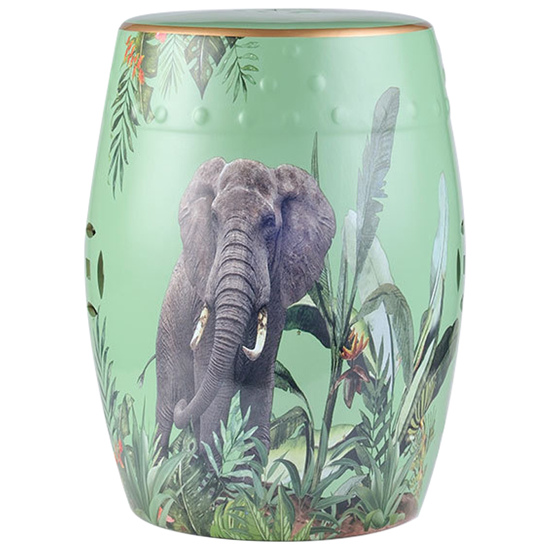 Керамический табурет Elephant Tropical Animal Ceramic Stool Green Прозрачный зеленый Серый Зеленый Керамический табурет Elephant Tropical Animal Ceramic Stool Green Прозрачный зеленый Серый Зеленый в Кирове | Loft Concept