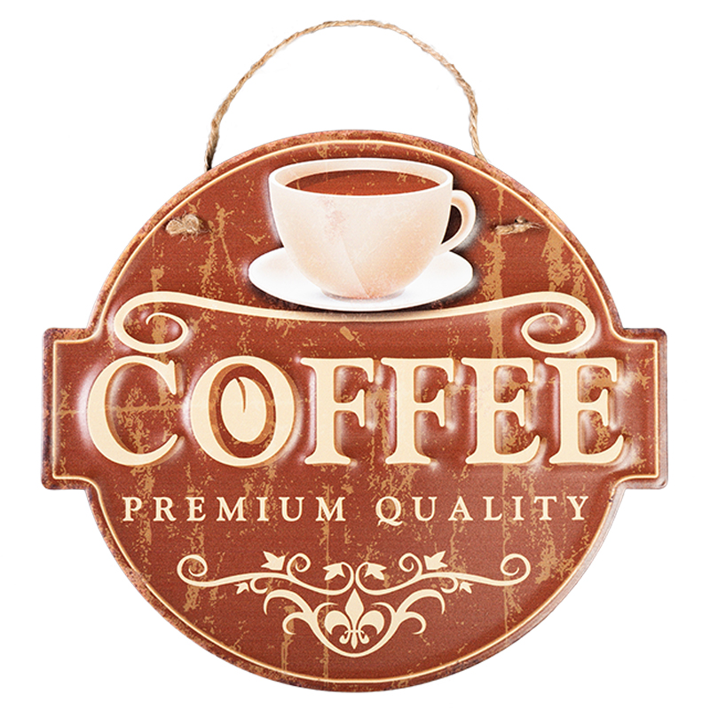 Аксессуар на стену Coffee Premium Quality Коричневый винтаж Аксессуар на стену Coffee Premium Quality Коричневый винтаж в Кирове | Loft Concept