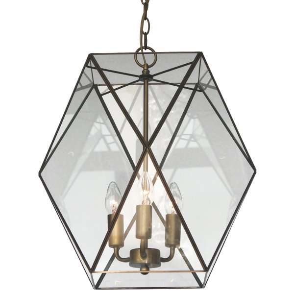 Подвесной светильник Rombius Pendant large III clear glass Латунь Античная полированная Подвесной светильник Rombius Pendant large III clear glass Латунь Античная полированная в Кирове | Loft Concept