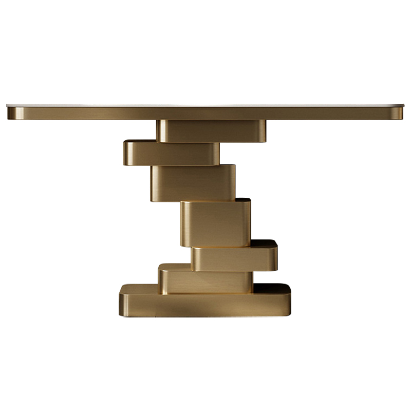 Консоль Maja Marble Metal Console Table Brass Латунь Коричневый Белый Консоль Maja Marble Metal Console Table Brass Латунь Коричневый Белый в Кирове | Loft Concept