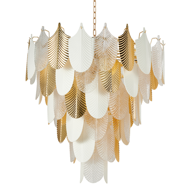 Люстра Abelia Chandelier 93 Золотой Белый Прозрачный Люстра Abelia Chandelier 93 Золотой Белый Прозрачный в Кирове | Loft Concept