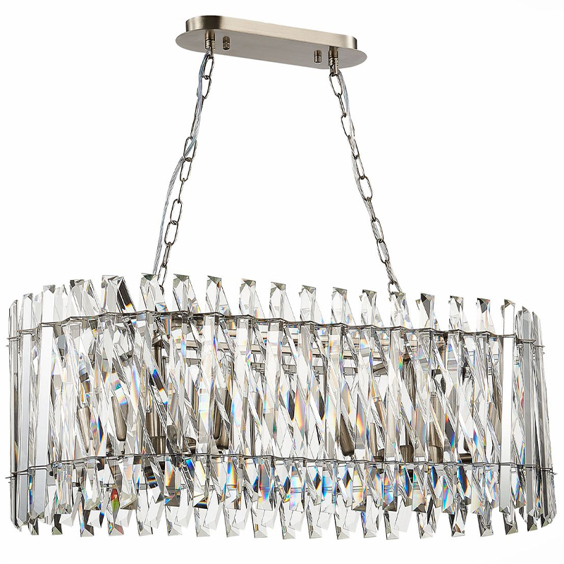 Люстра Kaeden Glass Chandelier 80 Никель Прозрачный Люстра Kaeden Glass Chandelier 80 Никель Прозрачный в Кирове | Loft Concept