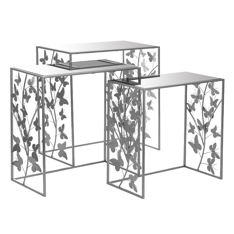 Консоль Silver Butterfly Triple Серебряный Консоль Silver Butterfly Triple Серебряный в Кирове | Loft Concept