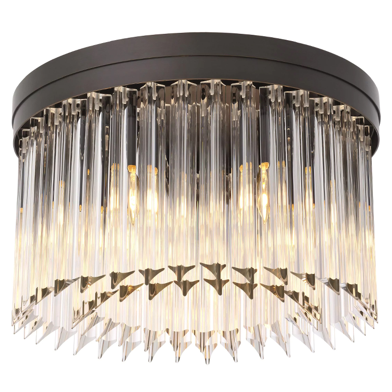 Потолочный светильник Eichholtz Ceiling Lamp Evina Bronze Прозрачное Стекло Темная бронза Потолочный светильник Eichholtz Ceiling Lamp Evina Bronze Прозрачное Стекло Темная бронза в Кирове | Loft Concept
