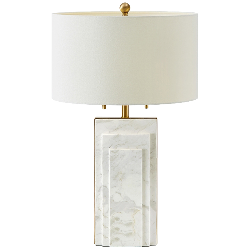 Дизайнерский настольный светильник Deco Marble Table Lamp Золотой Молочный Белый Мрамор Bianco Дизайнерский настольный светильник Deco Marble Table Lamp Золотой Молочный Белый Мрамор Bianco в Кирове | Loft Concept
