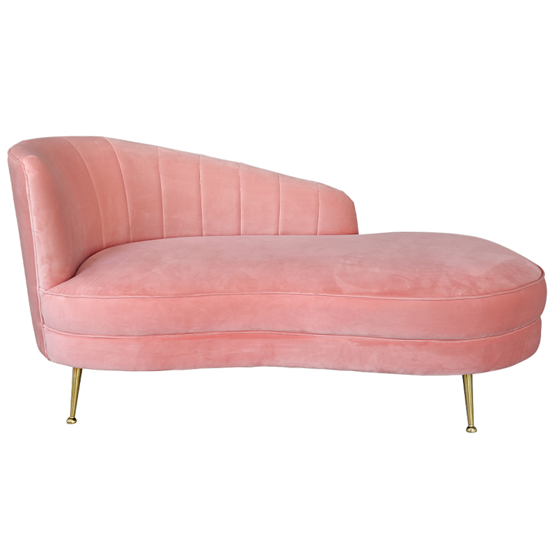 Кушетка Pink Velur Розовый Золотой Кушетка Pink Velur Розовый Золотой в Кирове | Loft Concept