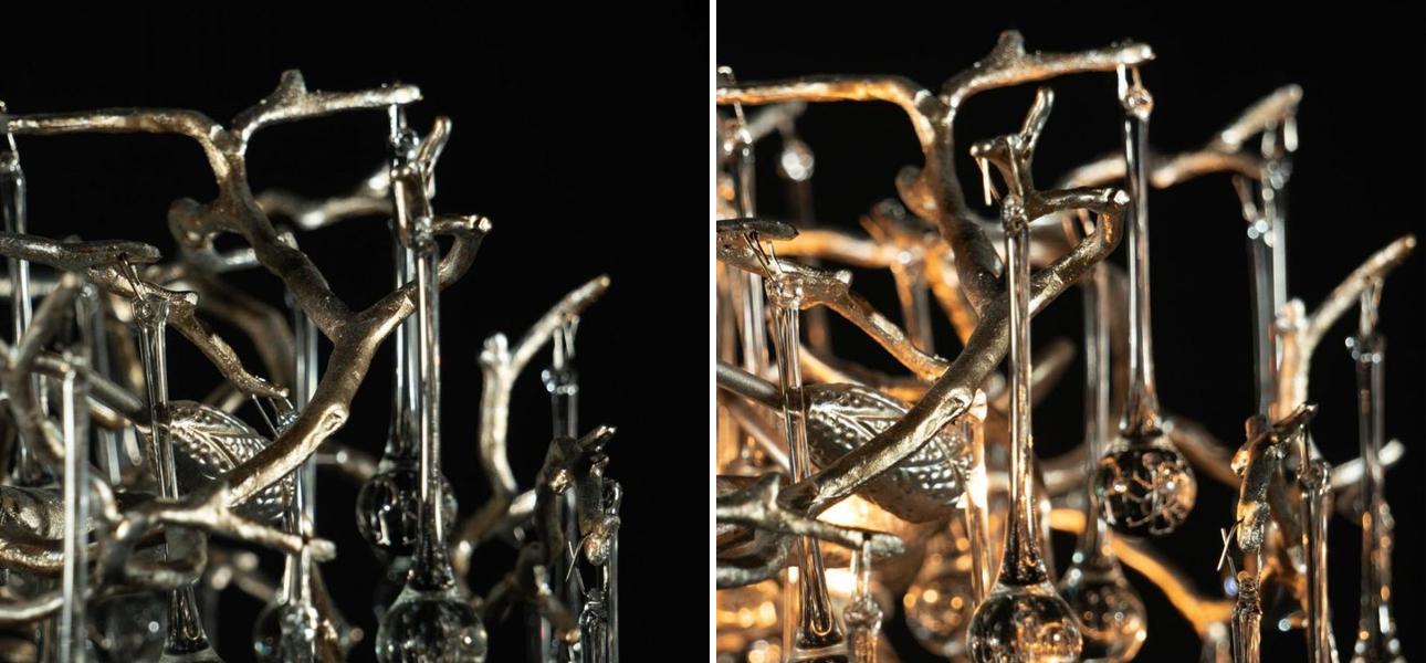 Люстра Crystal Drops Silver диаметр 80 - фото №3