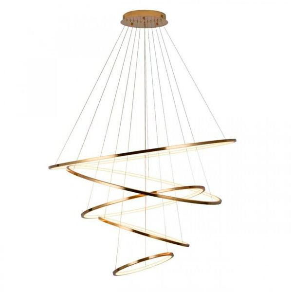 Люстра кольца Ring Horizontal Quintet Gold Золотой Люстра кольца Ring Horizontal Quintet Gold Золотой в Кирове | Loft Concept