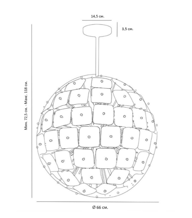 Люстра Sputnik Square Matt Chandelier Люстра Sputnik Square Matt Chandelier в Кирове