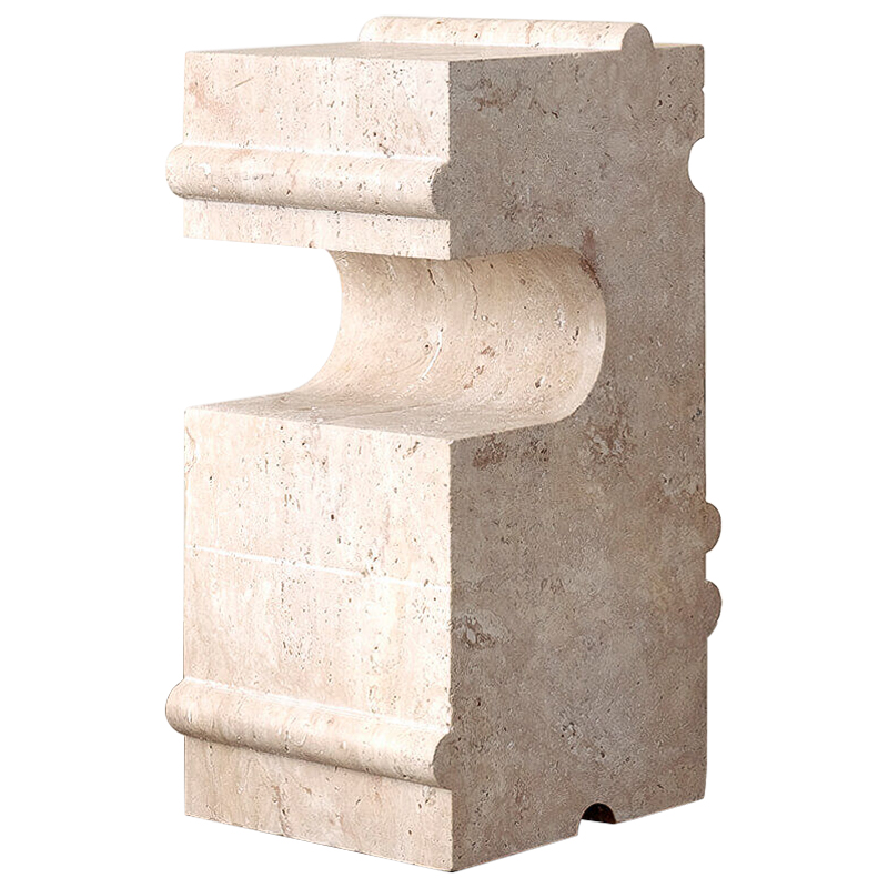 Приставной стол Hume Stone Side Table дизайн Kelly Wearstler Песочный Приставной стол Hume Stone Side Table дизайн Kelly Wearstler Песочный в Кирове | Loft Concept