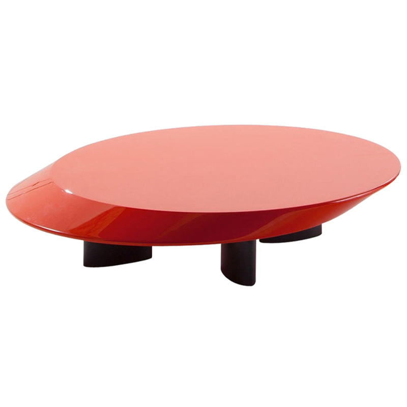Кофейный стол Ellipse Red Glossy Coffee Table Красный Черный Кофейный стол Ellipse Red Glossy Coffee Table Красный Черный в Кирове | Loft Concept