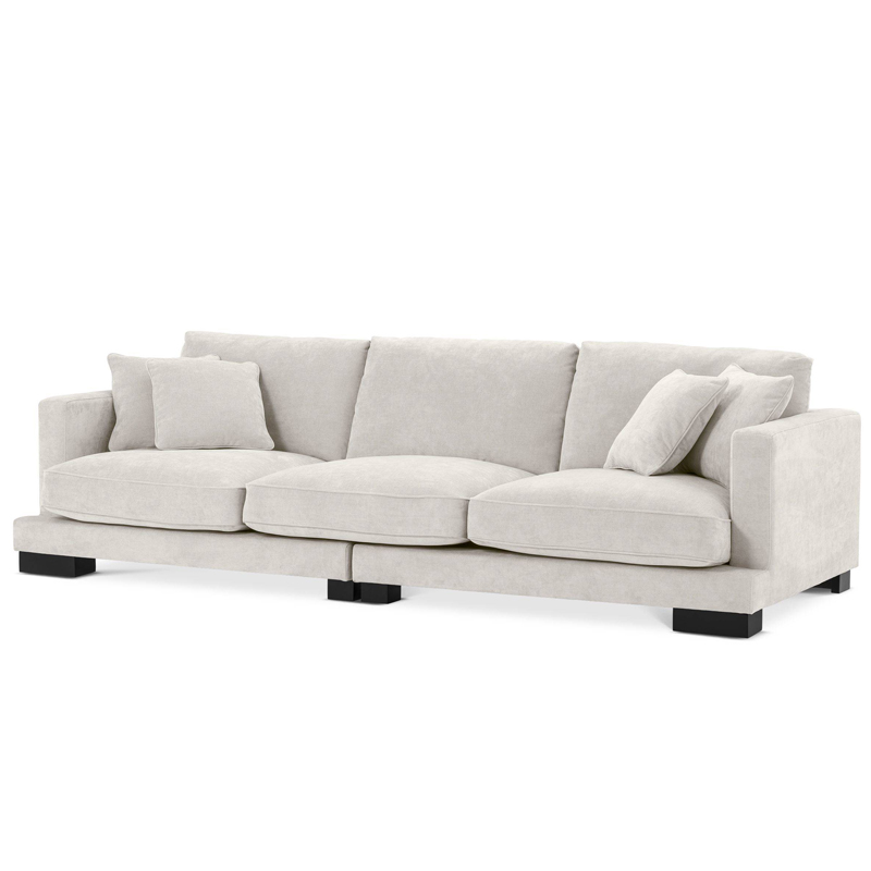 Диван Eichholtz Sofa Tuscany sand Песочный Черный Диван Eichholtz Sofa Tuscany sand Песочный Черный в Кирове | Loft Concept
