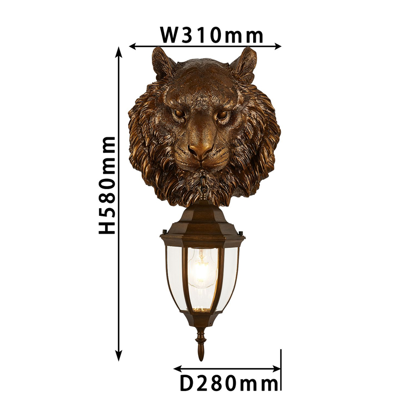 Коричневый уличный светильник с головой зверя ANIMAL LANTERN Коричневый уличный светильник с головой зверя ANIMAL LANTERN в Кирове
