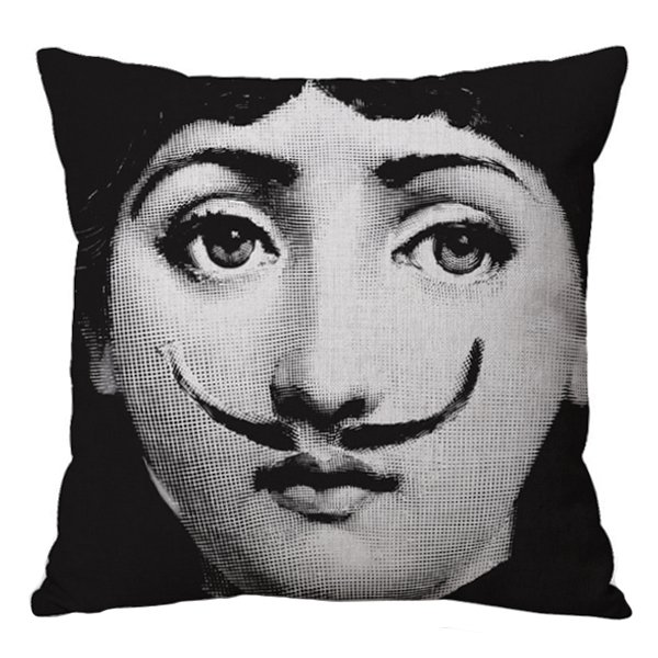 Декоративная подушка Fornasetti 021 Черно-белый Декоративная подушка Fornasetti 021 Черно-белый в Кирове | Loft Concept