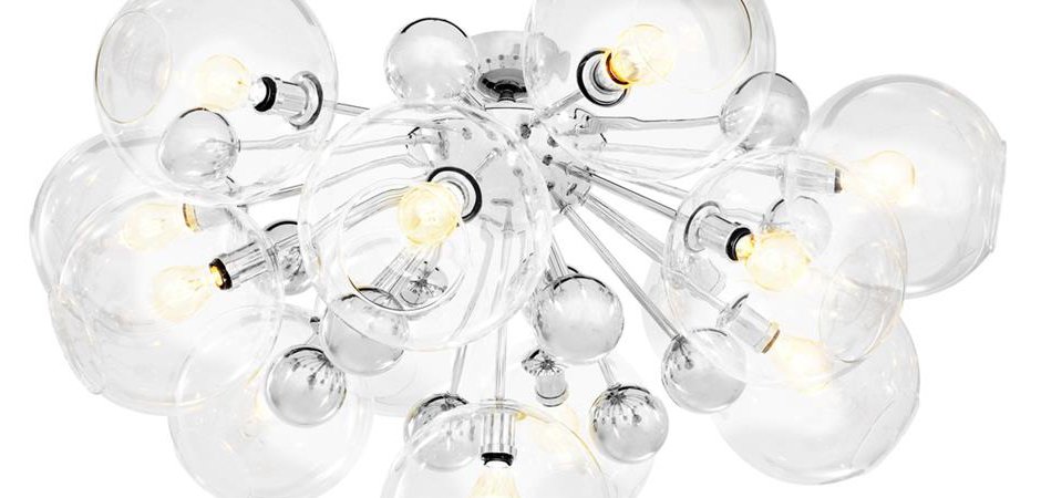 Потолочный светильник Eichholtz Ceiling Lamp Soleil Nickel Потолочный светильник Eichholtz Ceiling Lamp Soleil Nickel - Loft-Concept в Кирове