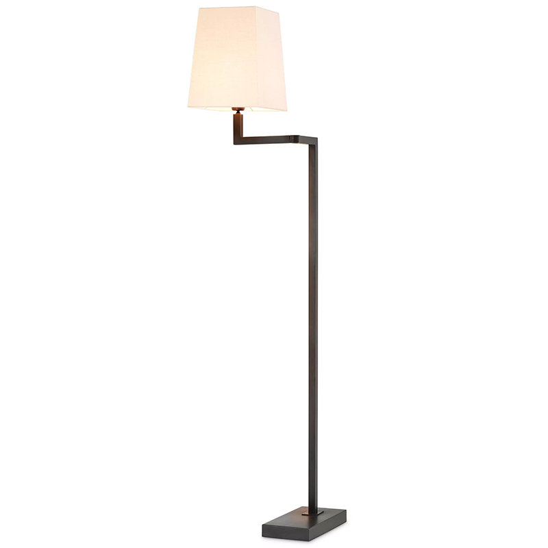 Торшер Eichholtz Floor Lamp Cambell Bronze Белый Темная бронза в Кирове | Loft Concept 