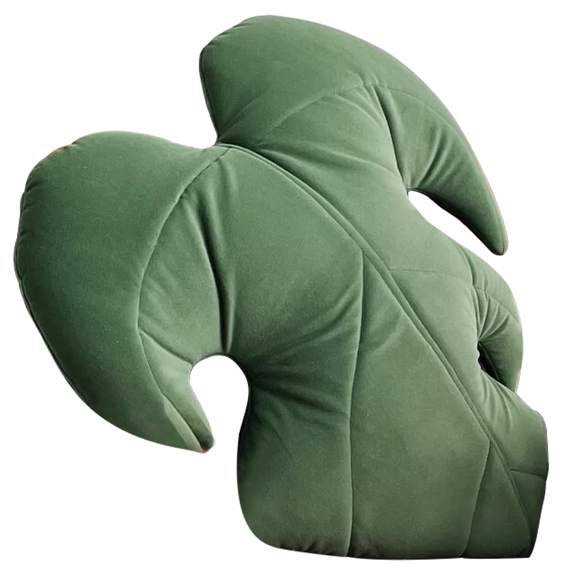 Декоративная подушка Botanical Cushion Monstera Зеленый Декоративная подушка Botanical Cushion Monstera Зеленый в Кирове | Loft Concept