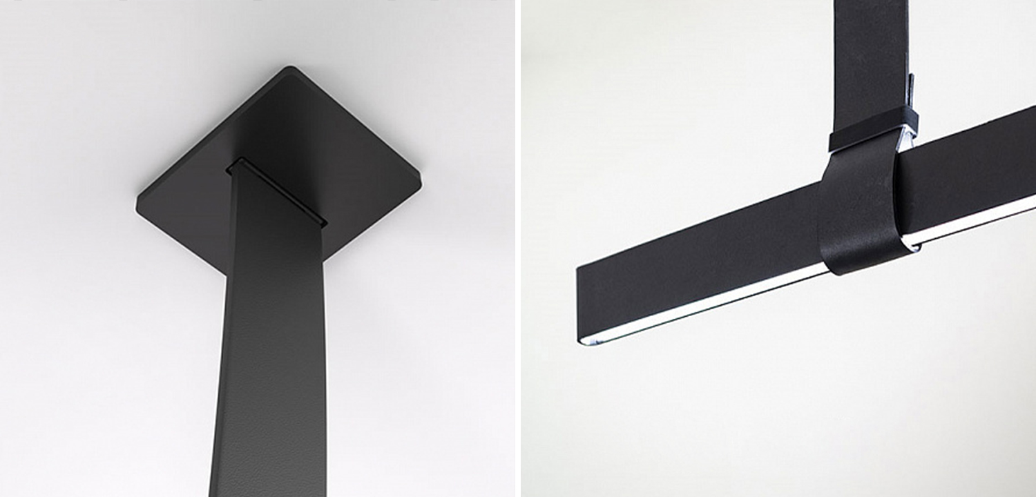 Подвесной светильник Flos Belt pelle naturale Черный цвет - фото №1