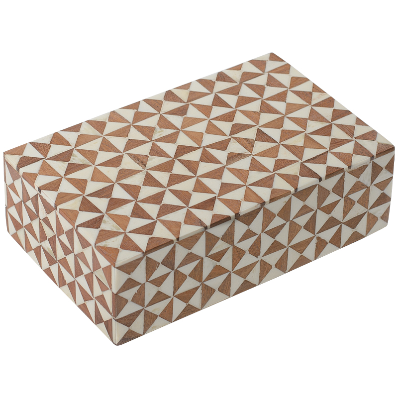 Шкатулка Wood Bone Inlay Box Древесина Белый Шкатулка Wood Bone Inlay Box Древесина Белый в Кирове | Loft Concept