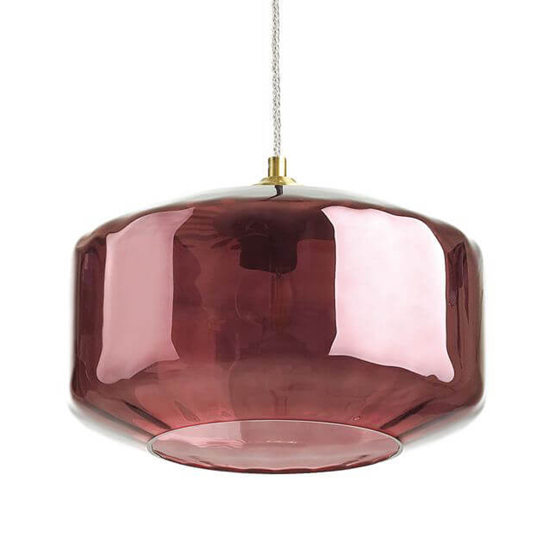 Подвесной светильник Multicolored Glass Burgundy Бургундский красный Бронза Подвесной светильник Multicolored Glass Burgundy Бургундский красный Бронза в Кирове | Loft Concept