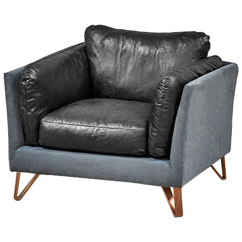 Кресло Freddie Armchair Графит Серо-голубой Медь Кресло Freddie Armchair Графит Серо-голубой Медь в Кирове | Loft Concept