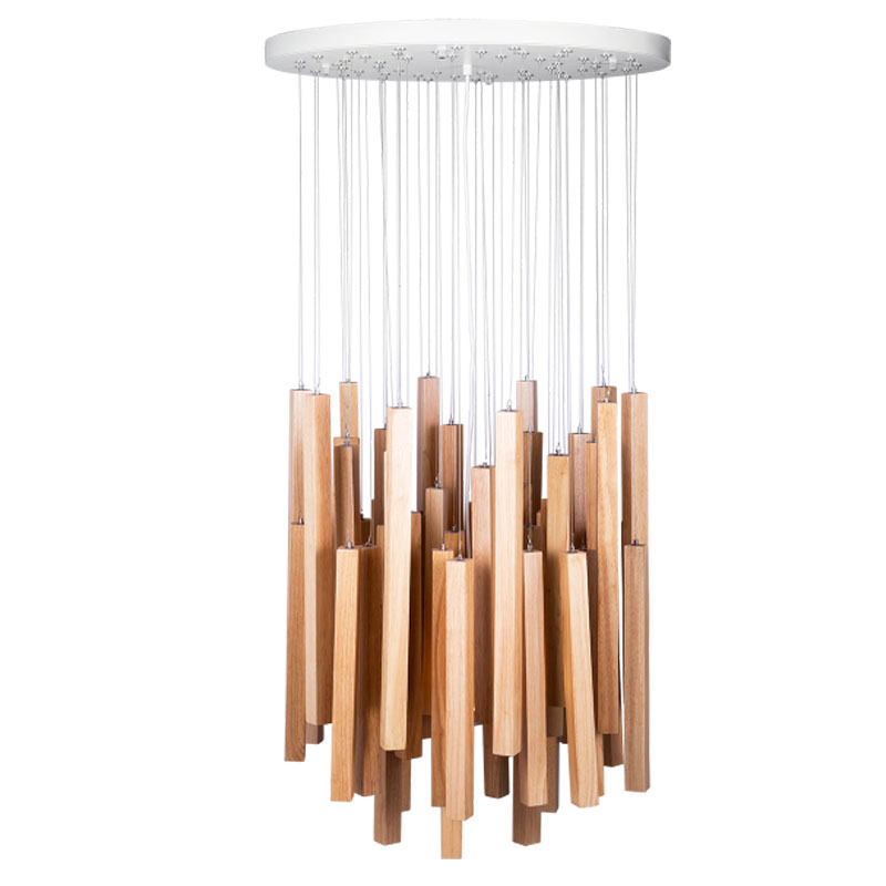 Подвесной светильник Wooden Eco Light Бежевый Подвесной светильник Wooden Eco Light Бежевый в Кирове | Loft Concept