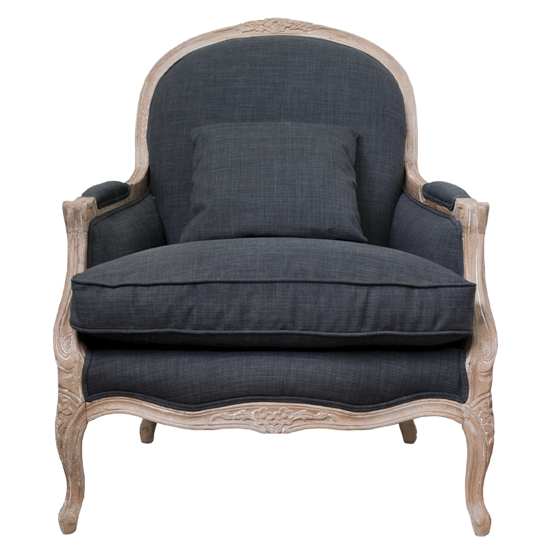 Кресло Ava Classical Armchair graphite flax Графит Коричневый Кресло Ava Classical Armchair graphite flax Графит Коричневый в Кирове | Loft Concept