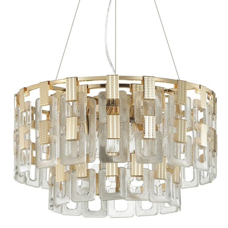 Люстра Ribbed Elements Pendant Round 52 Золотой Прозрачное Стекло Люстра Ribbed Elements Pendant Round 52 Золотой Прозрачное Стекло в Кирове | Loft Concept